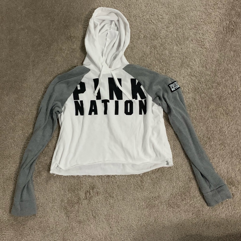 PINK nation cropped hoodie